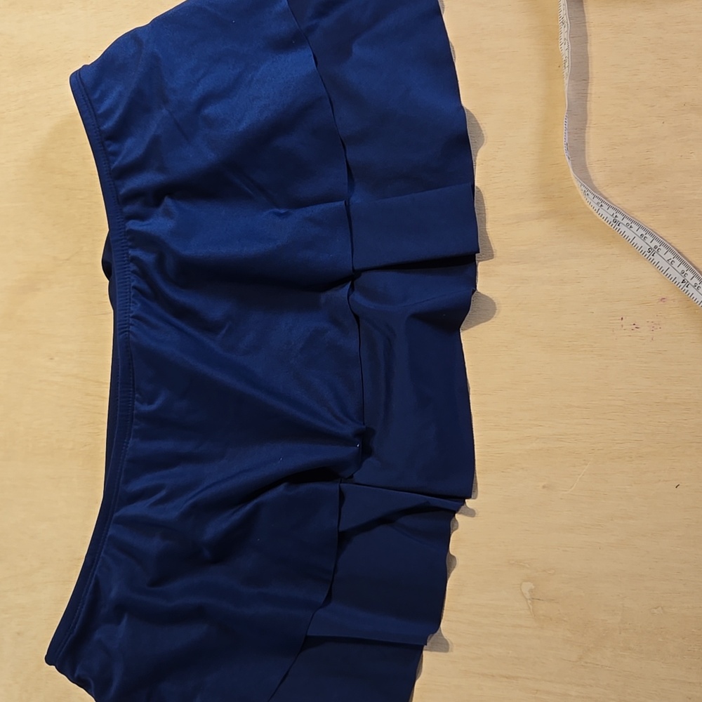 Navy Blue Ruffle Swim Bottom Size Lg - Picture 5 of 6